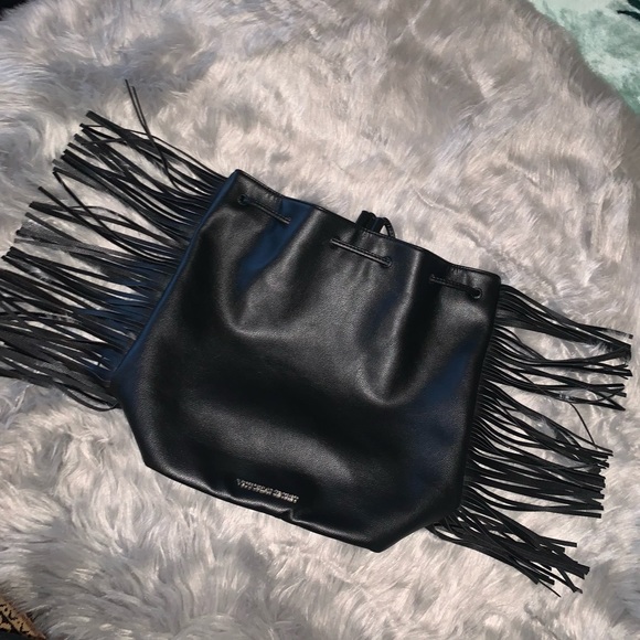 Victoria’s Secret Black Fringe Backpack 🖤 - Picture 7 of 16